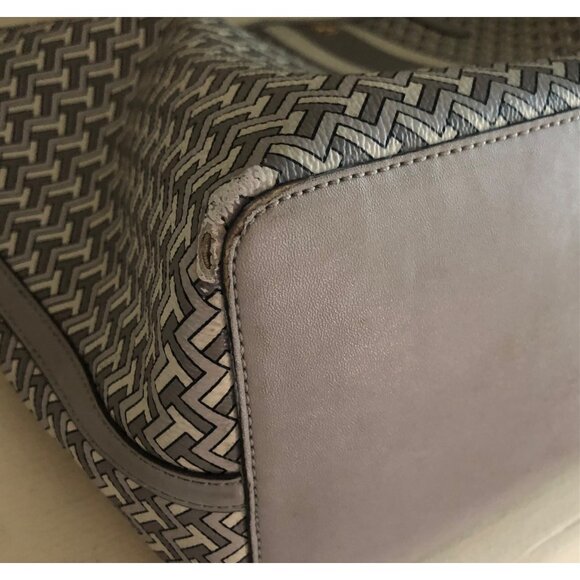 TORY BURCH Tote Bag French Gray T Zag - Picture 8 of 15